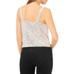 1.State Womens Sequin Cropped Shirt Tank Top Cami BHFO 6496