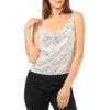 1.State Womens Sequin Cropped Shirt Tank Top Cami BHFO 6496