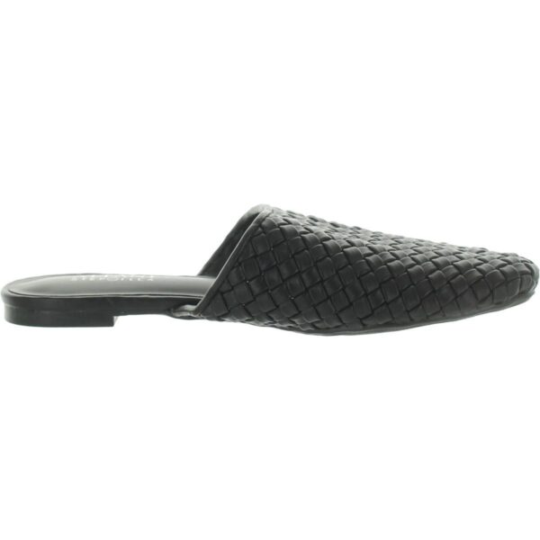 Alfani Womens Teddeep Black Woven Round Toe Mules Shoes 5 Medium (B,M) BHFO 7425