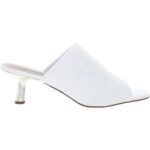 Alfani Womens Yennie Faux Leather Slip On Open Toe Heels Shoes BHFO 2689