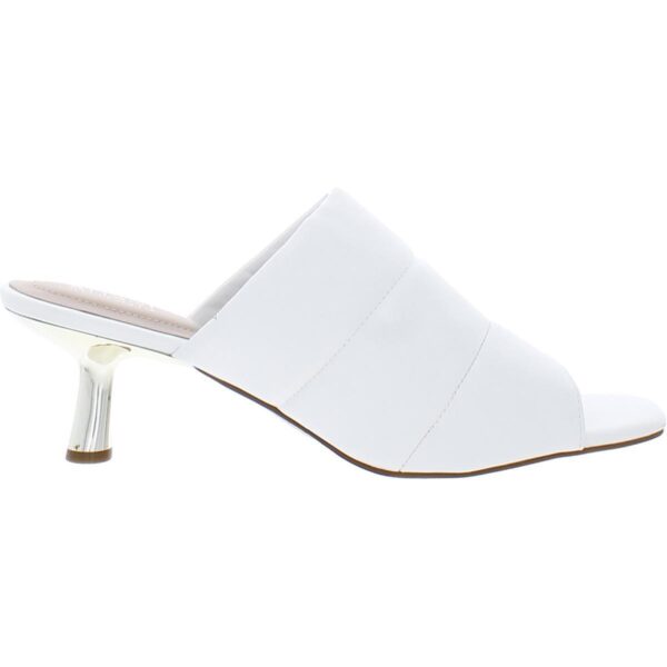 Alfani Womens Yennie Faux Leather Slip On Open Toe Heels Shoes BHFO 2689