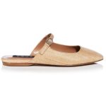 Aqua Womens Gigii Beige Closed Toe Slip On Mules Shoes 8 Medium (B,M) BHFO 6575