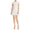 Aqua Womens Ivory Ruffled Cap Sleeve Mini Flounce Dress S BHFO 7241