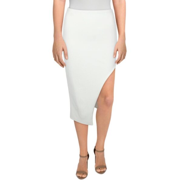 B. Darlin Womens Crepe Side Slit Midi Pencil Skirt Juniors BHFO 1732