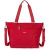 Baggallini Womens Avenue Red East/West Laptop Purse Tote Handbag Large BHFO 5422