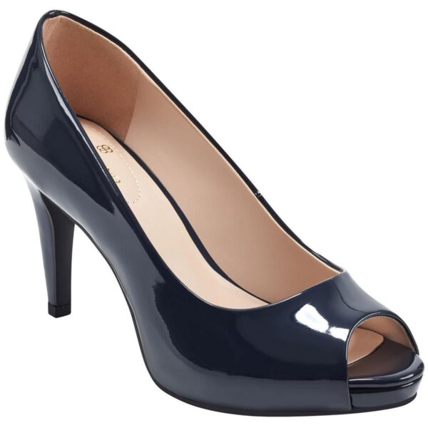 Bandolino Womens Rainaa Faux Leather Open Toe Pumps Platforms BHFO 1603