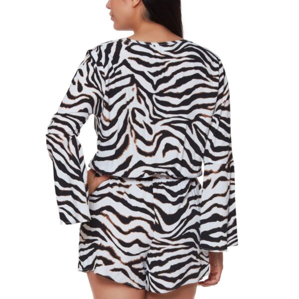 Bar III Womens Summer Romper Animal Print Cover-Up BHFO 4226