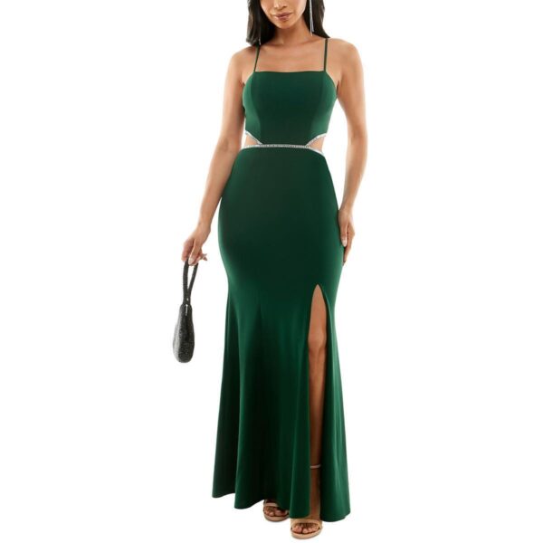 BCX Womens Knit Cut-Out Embellished Evening Dress Gown Juniors BHFO 9823