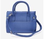 Bebe Womens Evie Blue Faux Leather Satchel NewHandbag Purse Small E03-3459Us 1Sz