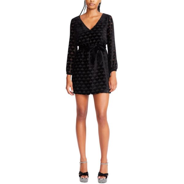 Betsey Johnson Womens Velvet Burnout Party Mini Dress BHFO 6386