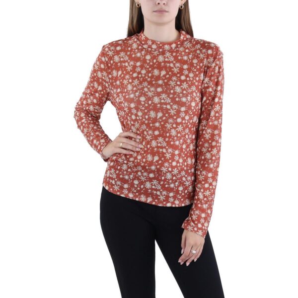 Black Tape_ Womens Orange Printed Pullover Top Petites PXL BHFO 5537