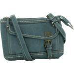 B.O.C. Born Concepts Womens Blue Faux Leather Crossbody Handbag Small BHFO 0695