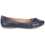 Born Womens Lilly Leather Knot-Front Slip On Ballet Flats Shoes BHFO 5681