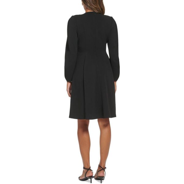 Calvin Klein Womens Black Crepe Button Shoulder Fit & Flare Dress 12 BHFO 9080