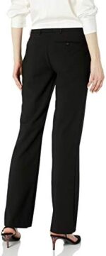 Calvin Klein Women's Classic Fit Straight Leg Lux Suit Pant, Black, 12