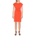 Calvin Klein Womens Gathered Above Knee Sleeveless Fit & Flare Dress BHFO 9745