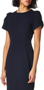 Calvin Klein Women's Tulip Sleeved above The Knee Sheath Dress