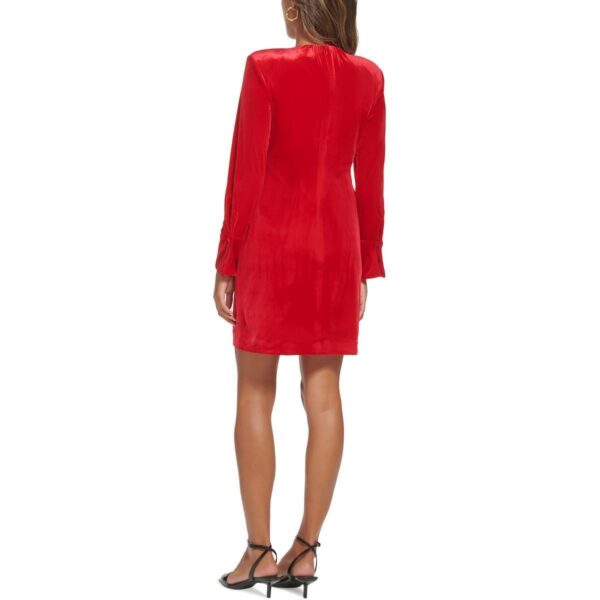 Calvin Klein Womens Velvet Knee Long Sleeve Sheath Dress BHFO 2537