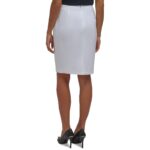 Calvin Klein Womens White Linen Blend Pencil Skirt Petites 4P BHFO 5066