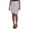 Calvin Klein Womens White Linen Blend Pencil Skirt Petites 4P BHFO 5066