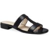 Charter Club Womens Lulia Faux Leather Round Toe Slip On Slide Sandals BHFO 5176