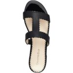 Charter Club Womens Lulia Faux Leather Round Toe Slip On Slide Sandals BHFO 5176