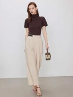 CIDER Belted Dress Pants Women HIgh Waisted with Pockets Straight Leg Work Pants Business Casual Office Trousers 2024