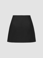 CIDER Mid Rise Solid Bowknot Skort