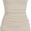 CIDER Ruched Knit Sleeveless Mini Dress