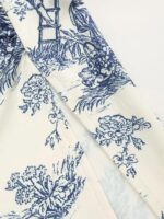 CIDER Toile de Jouy Ruched Split Maxi Dress