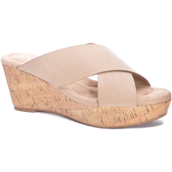 CL by Laundry Womens Dream Day Cushioned Footbed Wedge Sandals Shoes BHFO 1959