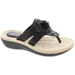 Cliffs by White Mountain Womens Cassia Faux Leather Wedge Sandals BHFO 0896