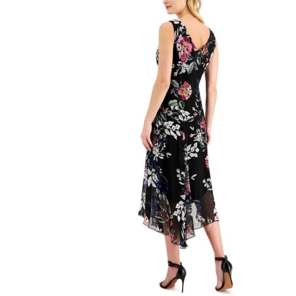 Connected Apparel Womens Black Chiffon Long Sleeveless Sheath Dress 6 BHFO 9076