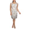 Connected Apparel Womens Ivory Chiffon Floral Shift Dress Plus 24W BHFO 8607