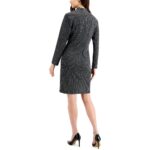 Connected Apparel Womens Knit Button Detail Office Sheath Dress BHFO 2000