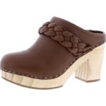 Dolce Vita Womens Hila Leather Slip On Block Heel Clogs Shoes BHFO 3581