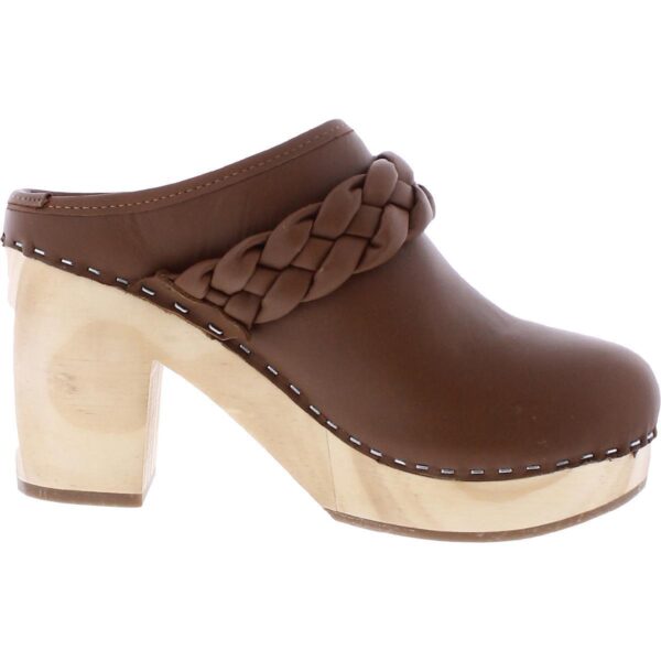 Dolce Vita Womens Hila Leather Slip On Block Heel Clogs Shoes BHFO 3581