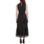 Donna Ricco Womens Black Mock Neck Maxi Dress 4 BHFO 9103