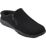 Easy Spirit Womens Brenley 2 Black Faux Fur Mules Shoes 7 Medium (B,M) BHFO 3726