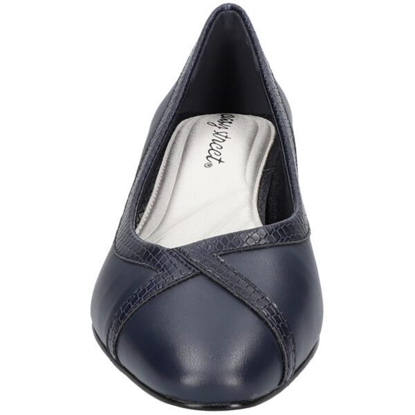 Easy Street Womens MYRTLE Navy Almond Toe Pumps Shoes 9.5 Medium (B,M) BHFO 4160