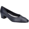 Easy Street Womens MYRTLE Navy Almond Toe Pumps Shoes 9.5 Medium (B,M) BHFO 4160