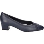 Easy Street Womens MYRTLE Navy Almond Toe Pumps Shoes 9.5 Medium (B,M) BHFO 4160