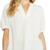 Entro Women's V-Neck Cotton Gauze Top