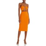 Fore Womens Crepe Cut-Out Strapless Bodycon Dress BHFO 2691