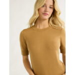 Free Assembly Women's Shrunken Sweater Tee, Sizes XS-XXL