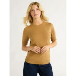 Free Assembly Women's Shrunken Sweater Tee, Sizes XS-XXL