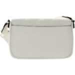 Guess Womens White Faux Leather Shoulder Crossbody Handbag Purse Small BHFO 2638