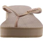 Havaianas Womens Slim Flatform Gold Flatform Sandals 7-8 Medium (B,M) BHFO 5246