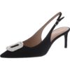 INC Womens GIZIF3 Black Slingback Pointed toe Pumps 8.5 Medium (B,M) BHFO 0288