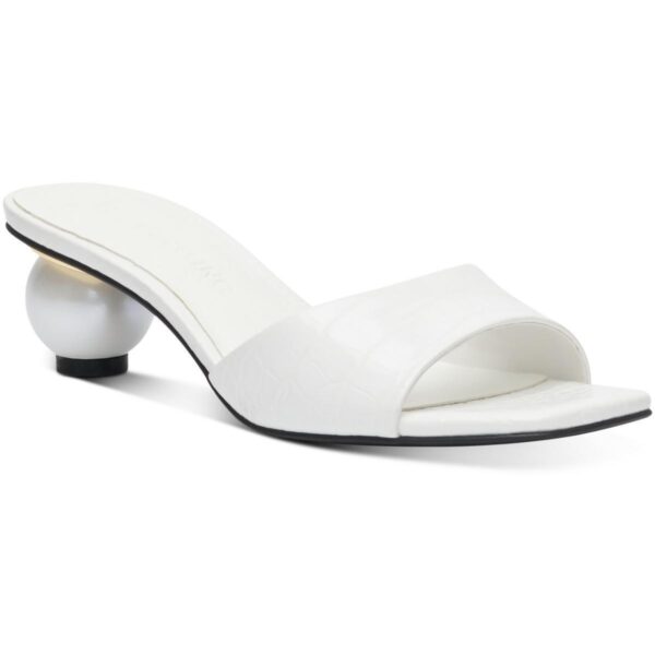 INC Womens Isabella Embossed Padded Insole Open Toe Slide Shoes BHFO 7684